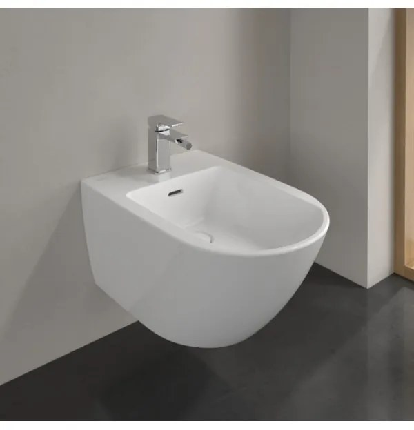 Bideu suspendat, Villeroy&amp;Boch Antao, 37x56cm, Alb Alpin CeramicPlus, 541100R1