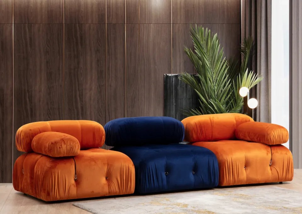 Fotoliu Modular Bubble L1, Portocaliu