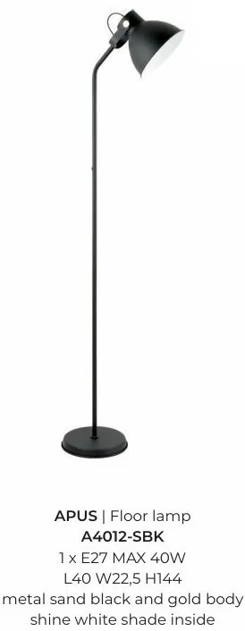 Lampadar, Lampa de podea APUS negru