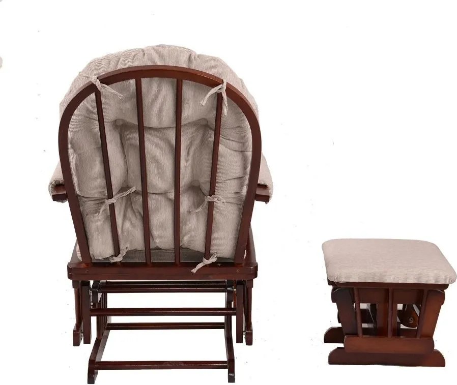 Fotoliu confortabil de relaxare cu taburet Catini TREVISO lemn închis