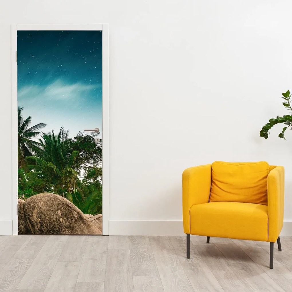 Fototapet pentru ușă - Palmieri (95x205cm)