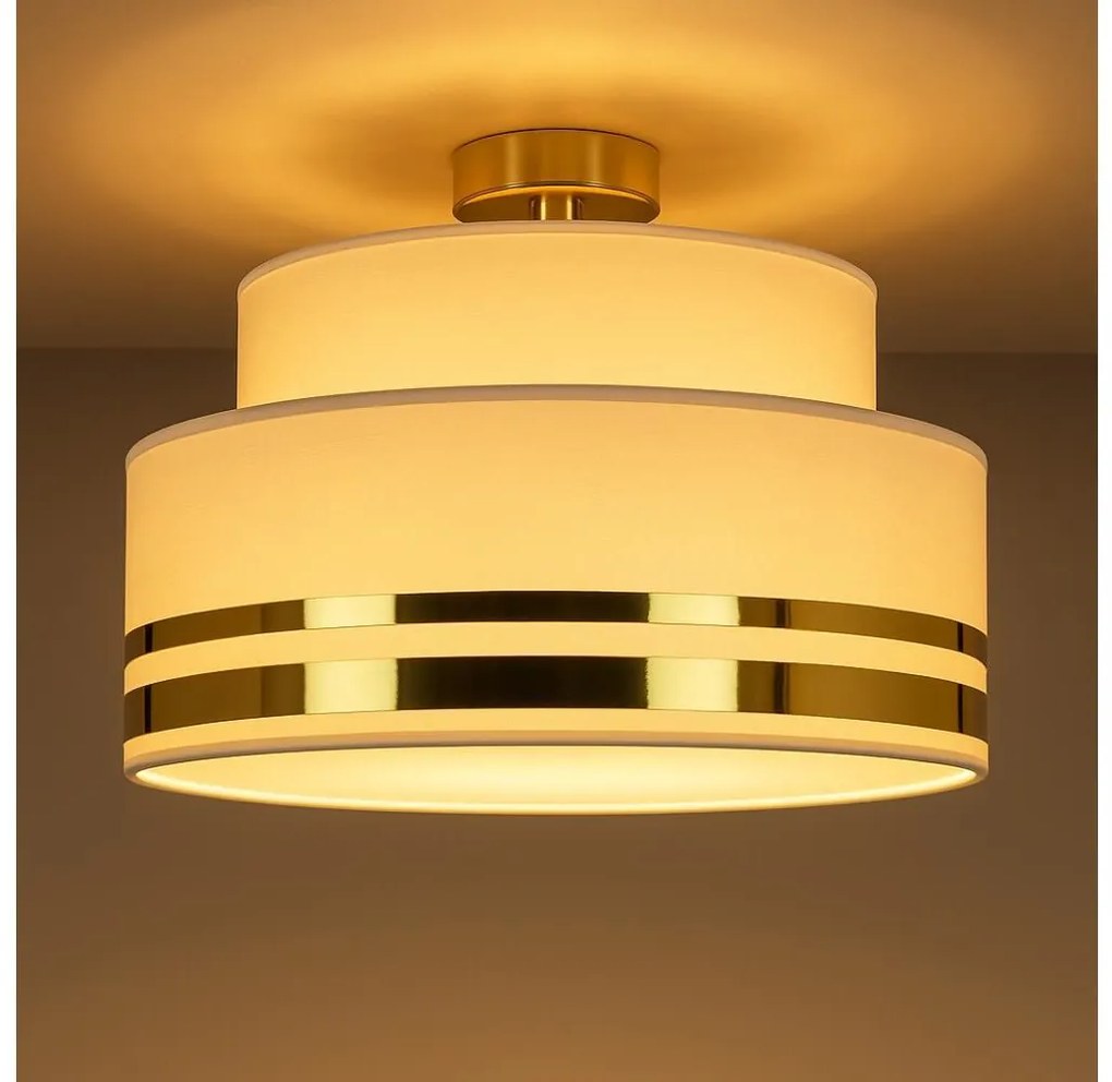 Plafonieră TAMI 1xE27/60W/230V bej/auriu