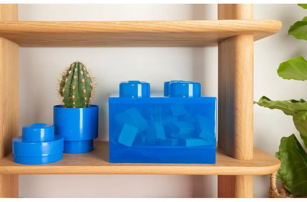 Cutie de depozitare pentru copii albastră din plastic 25x25x18 cm – LEGO®