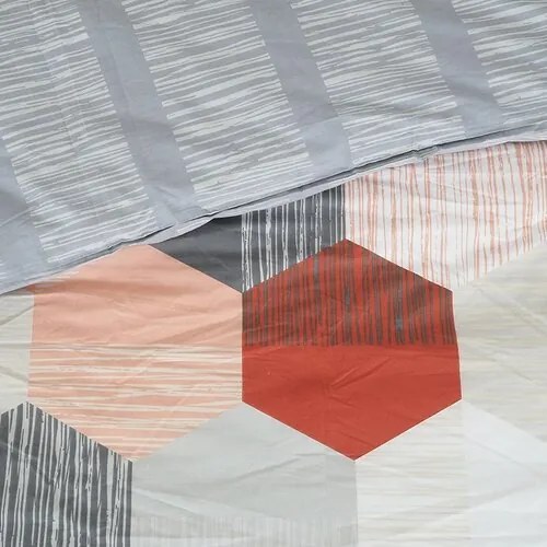 Lenjerie de pat bumbac creponat B.E.S. PetroviceTop Class Honey Comb, 140 x 200 cm, 70 x 90 cm
