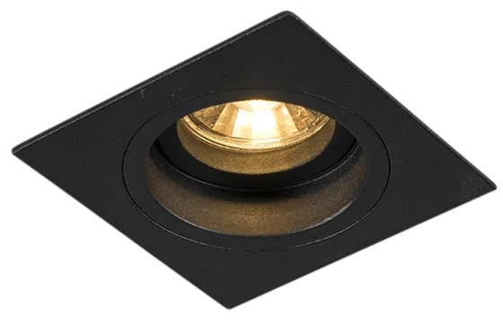 Spotlight modern îngropat negru 9,3 cm rotativ și înclinabil - Chuck