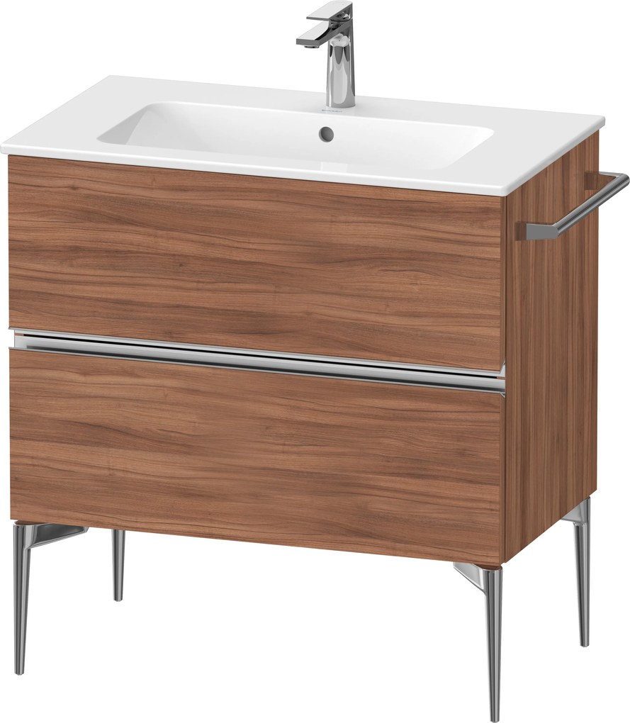 Duravit Sivida dulap 81x47.7x59.1 cm sub chiuveta pe perete nucă-crom SV4644010790000