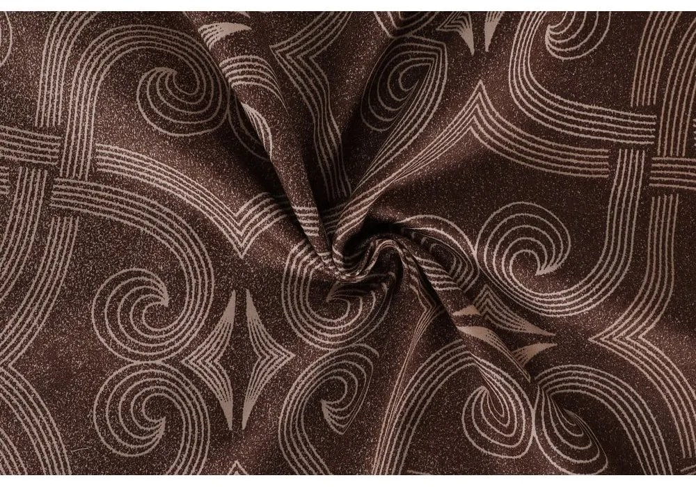 Lenjerie de pat maro din bumbac satinat pentru pat dublu 200x200 cm Pandora – Mijolnir