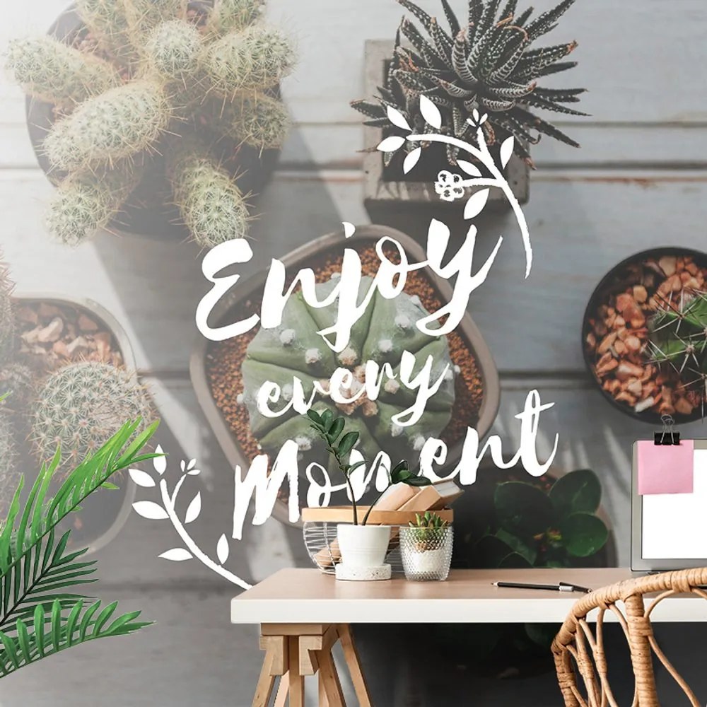 Tapet autoadeziv cu citat - Enjoy every moment