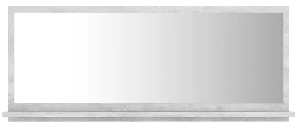 804584 vidaXL Dulap de baie cu oglindă, gri beton, 90 x 10,5 x 37 cm, PAL