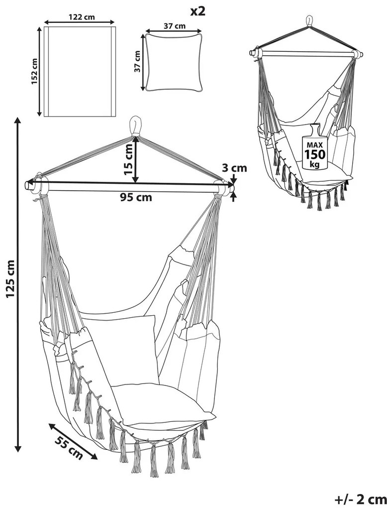 Fotoliu suspendat Blythe (bej). 1078142