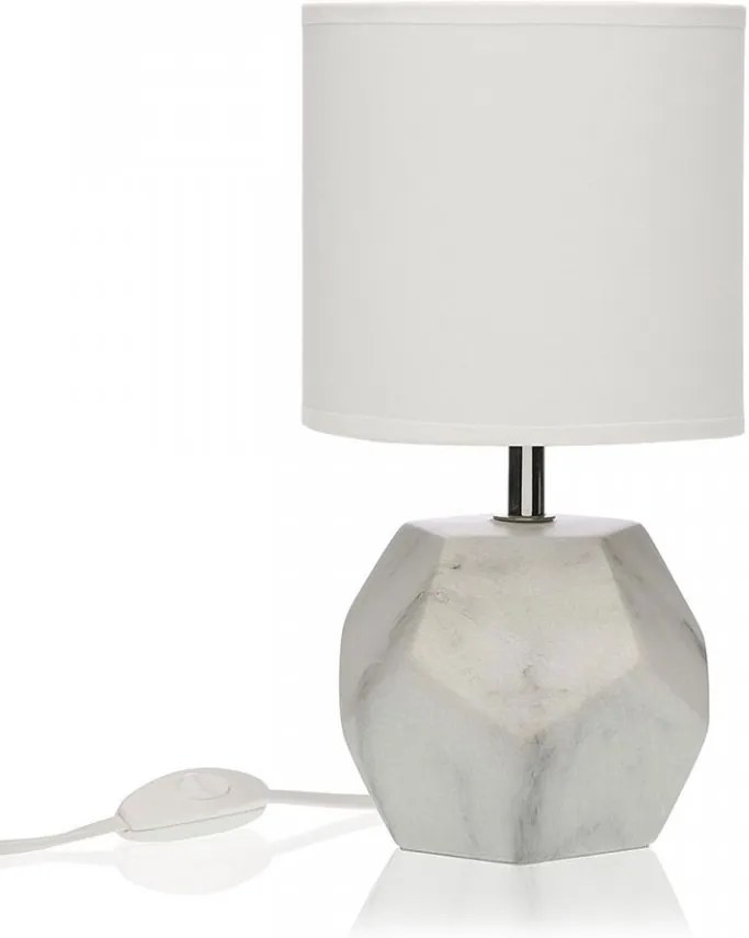 Veioza alba din ceramica 26 cm Linda White Versa Home