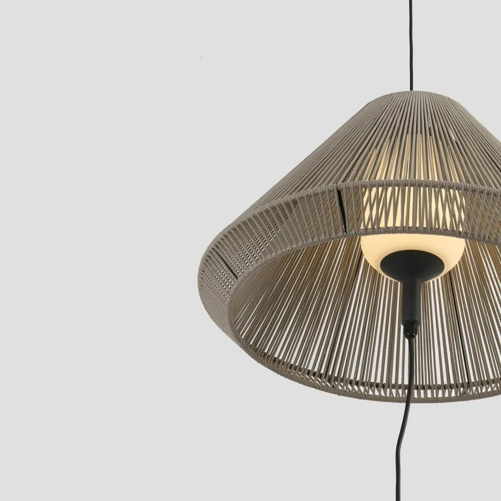 Lampa/Pendul portabil iluminat exterior decorativ SAIGON hole cap C70 gri/bej