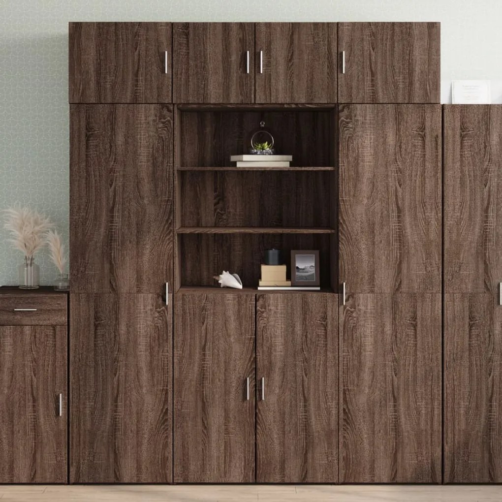 vidaXL Dulap depozitare stejar maro 80x42,5x225 cm lemn prelucrat