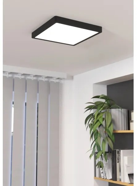 Eglo 900588 - Plafonieră LED dimerizabilă FUEVA LED/20,5W/230V neagră