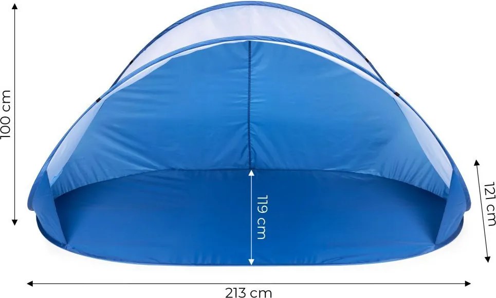 MultiGarden cort de plajă pliabil rapid Albastru