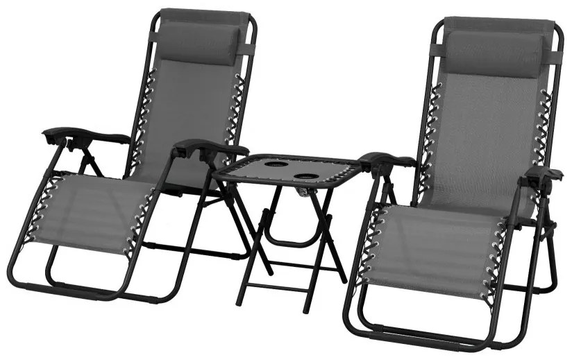 Delux 2x canapea extensibilă și masă set gri