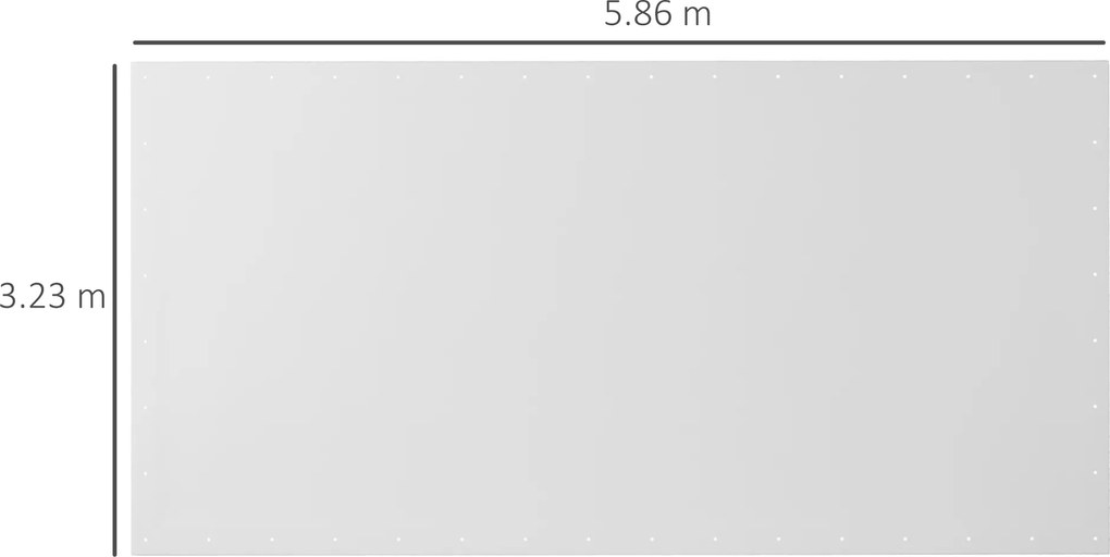 Outsunny Acoperiș pentru Carport 10 x 20 ft, Prelată de Schimb Rezistentă la UV cu Corzi Elastice, Albă | Aosom Romania