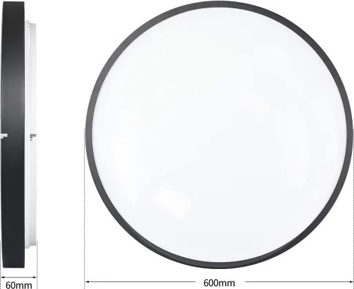 Brilagi - Corp de iluminat LED reglabil GLASS POOL DOUBLE, 80 W, 230 V, 60 cm, negru + telecomandă