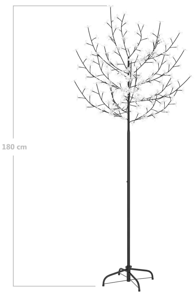 Pom Craciun, 200 LED-uri alb cald, flori de cires, 180 cm 1, Alb cald, 180 cm