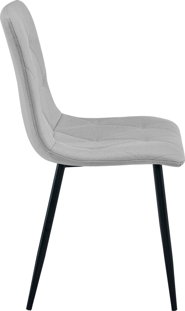 Gri deschis scaun bucatarie LIBRA cu picioare negre