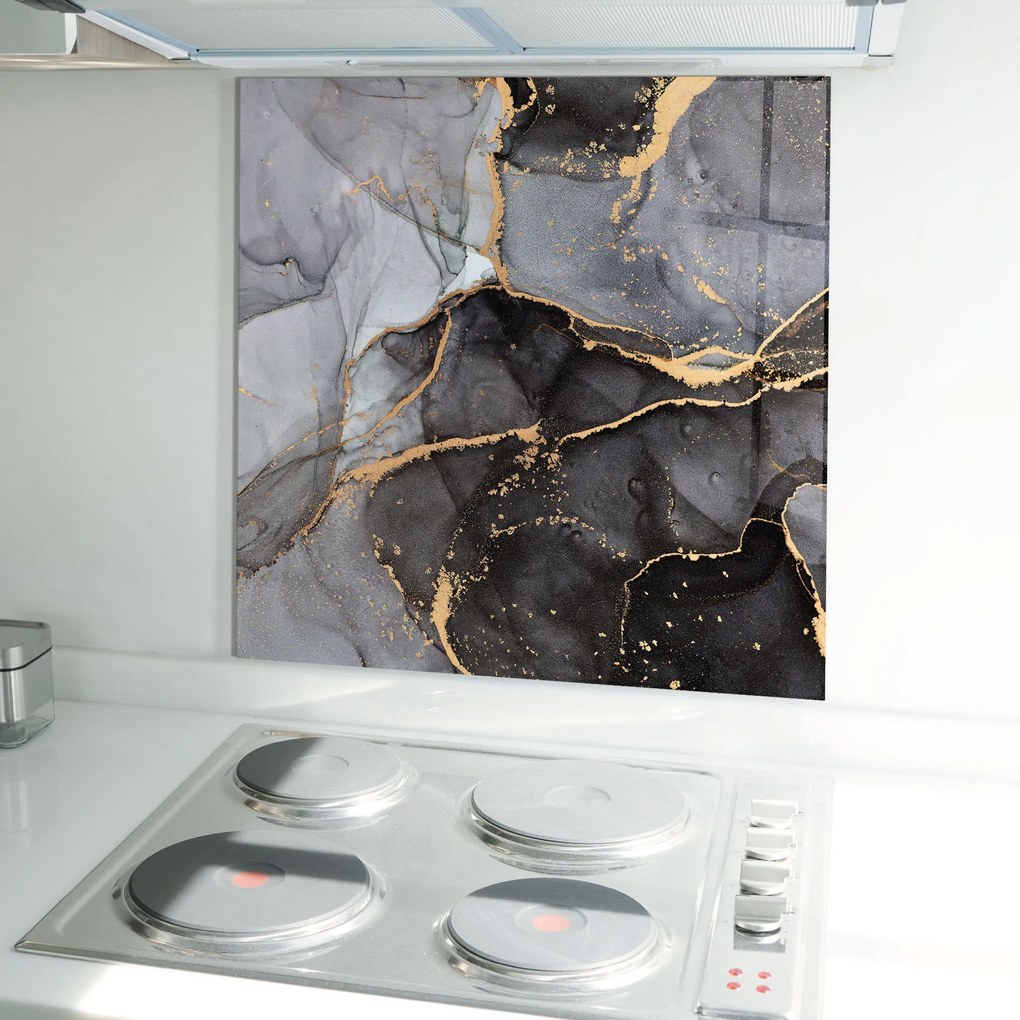 Panou Sticla Bucatarie, 60x60cm, Protectie aragaz, Antistropi, Termorezistent, Abstracte, Marble, Abstract Marble
