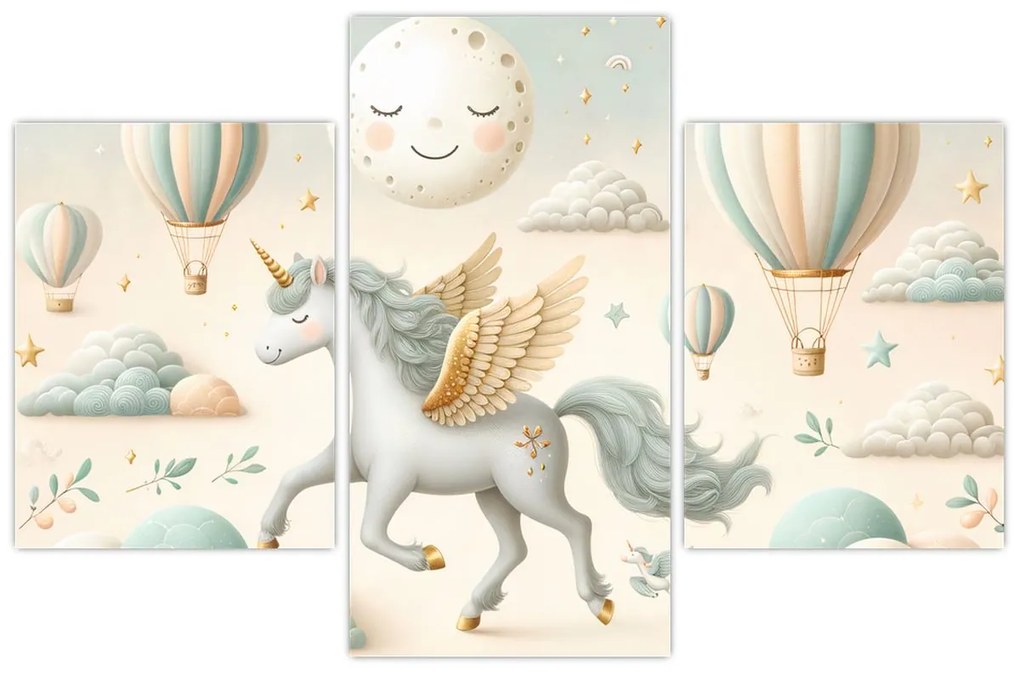 Tablou - Unicorn fericit (90x60 cm)