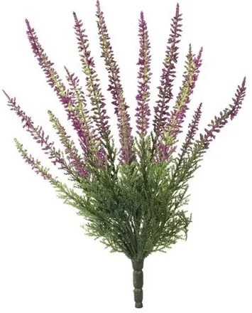 Plantă artificială Erica violetă, 20 x 20 x 28 cm