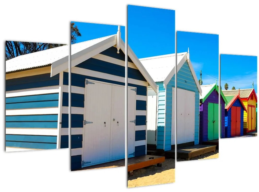 Tablou - Plaja Brighton, Melbourne, Australia (150x105 cm)