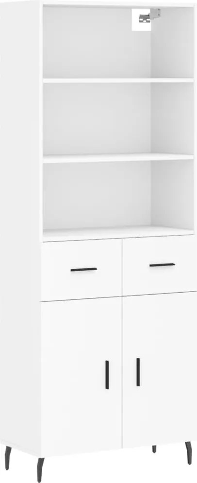 vidaXL Dulap înalt, alb, 69,5x34x180 cm, lemn compozit