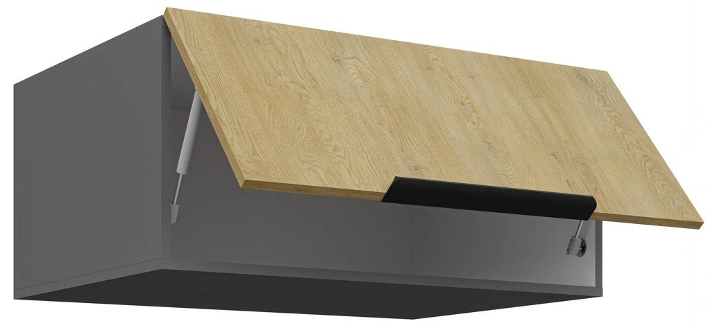 Dulap superior de bucătărie Carminia 80 NAGU-36 1F (stejar cremona + antracit). 1127929