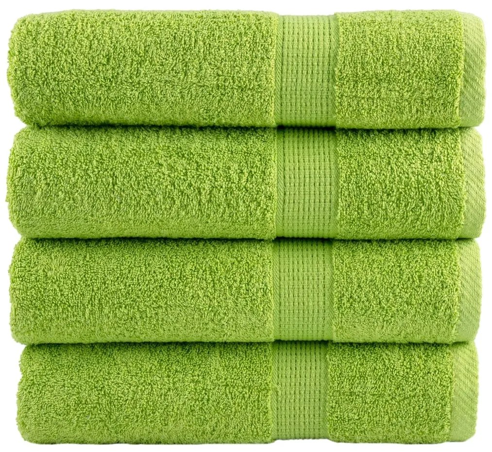 vidaXL Prosoape de mâini premium SOLUND 4 buc. verde 50x100cm 600 gsm