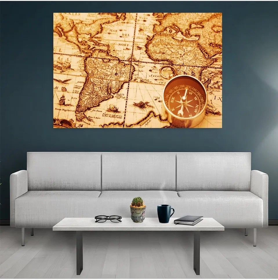 Tablou canvas Old maps - 60x40 cm 60x40 cm