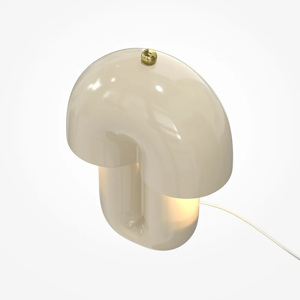 Veioza decorativa LED din ceramica Hope bej lucios