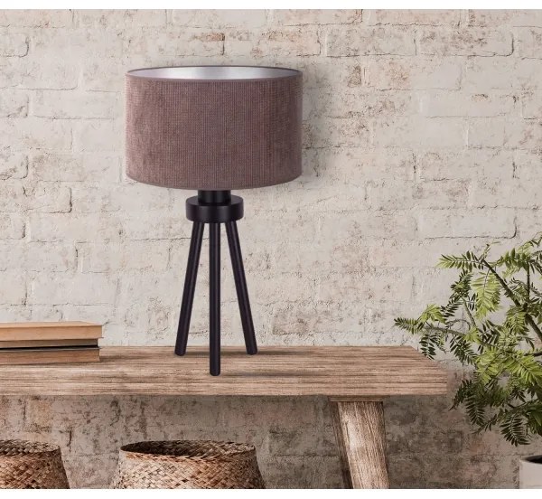 Lampă de masă Duolla LYON 1xE27/15W/230V d. 30 cm maro