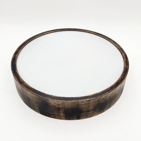 Plafonieră baie OAK SMOKY 3xE27/15W/230V IP54, 37,5 cm, stejar maro