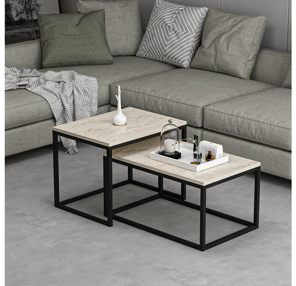 Set 2 buc. măsuțe cafea Lajka (Travertin) . 1102255