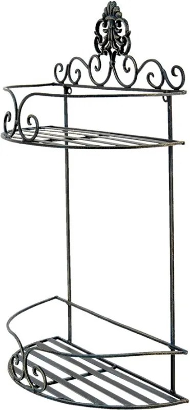 Etajera de exterior, neagra, din metal, Bellacorte