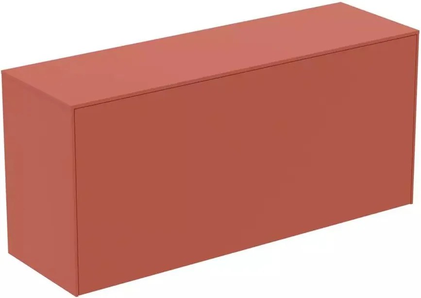 Dulap baza suspendat Ideal Standard Atelier Conca 1 sertar cu blat 120 cm rosu - oranj mat