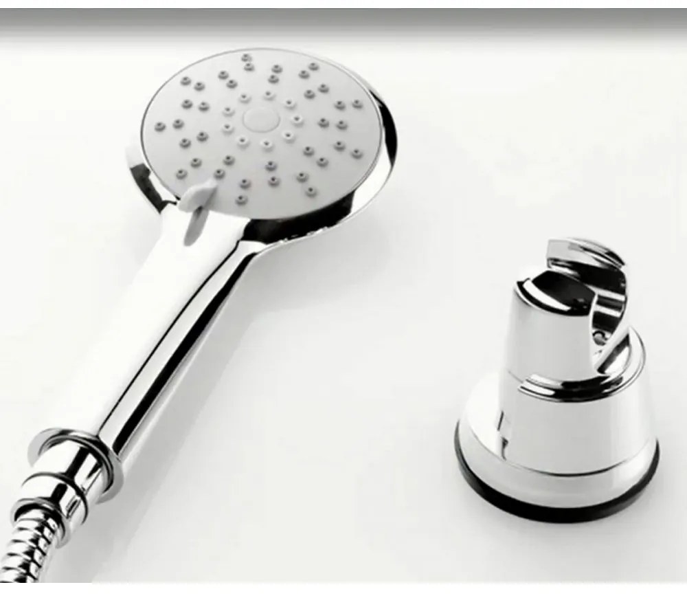 Suport para dus rotund de perete culoare crom Deante, Dalia Crom