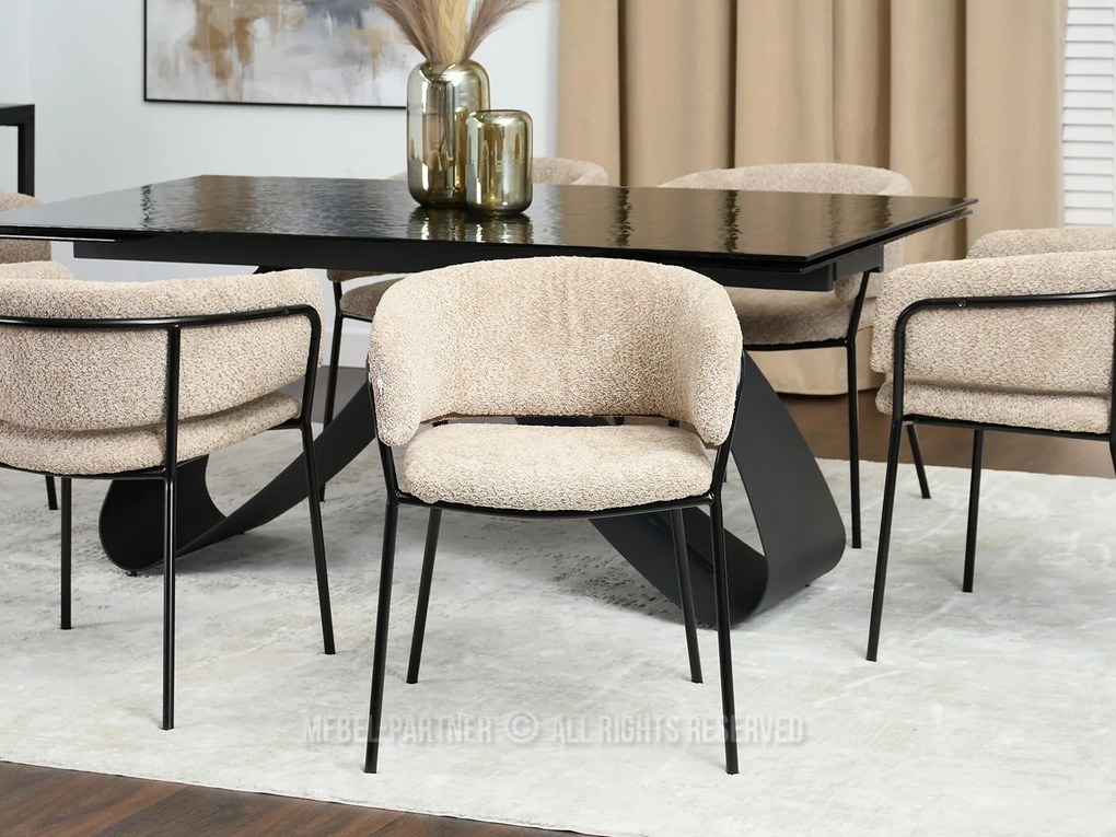 Scaun Sorento (bej închis + negru). Promo -9%. 1111274