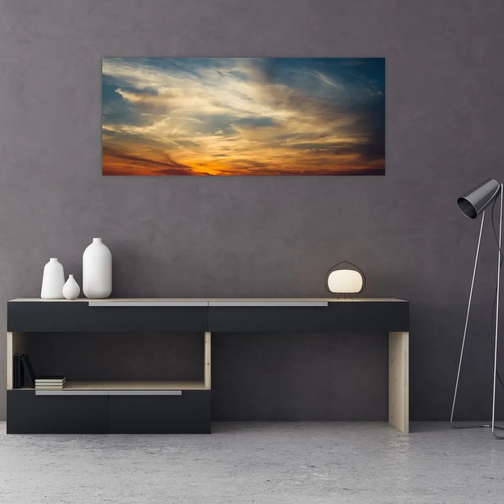 Tablou cu apus de soare (120x50 cm)