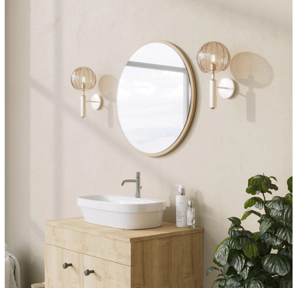 Oglindă decorativă Moluvu 1 (bej) . 1093646