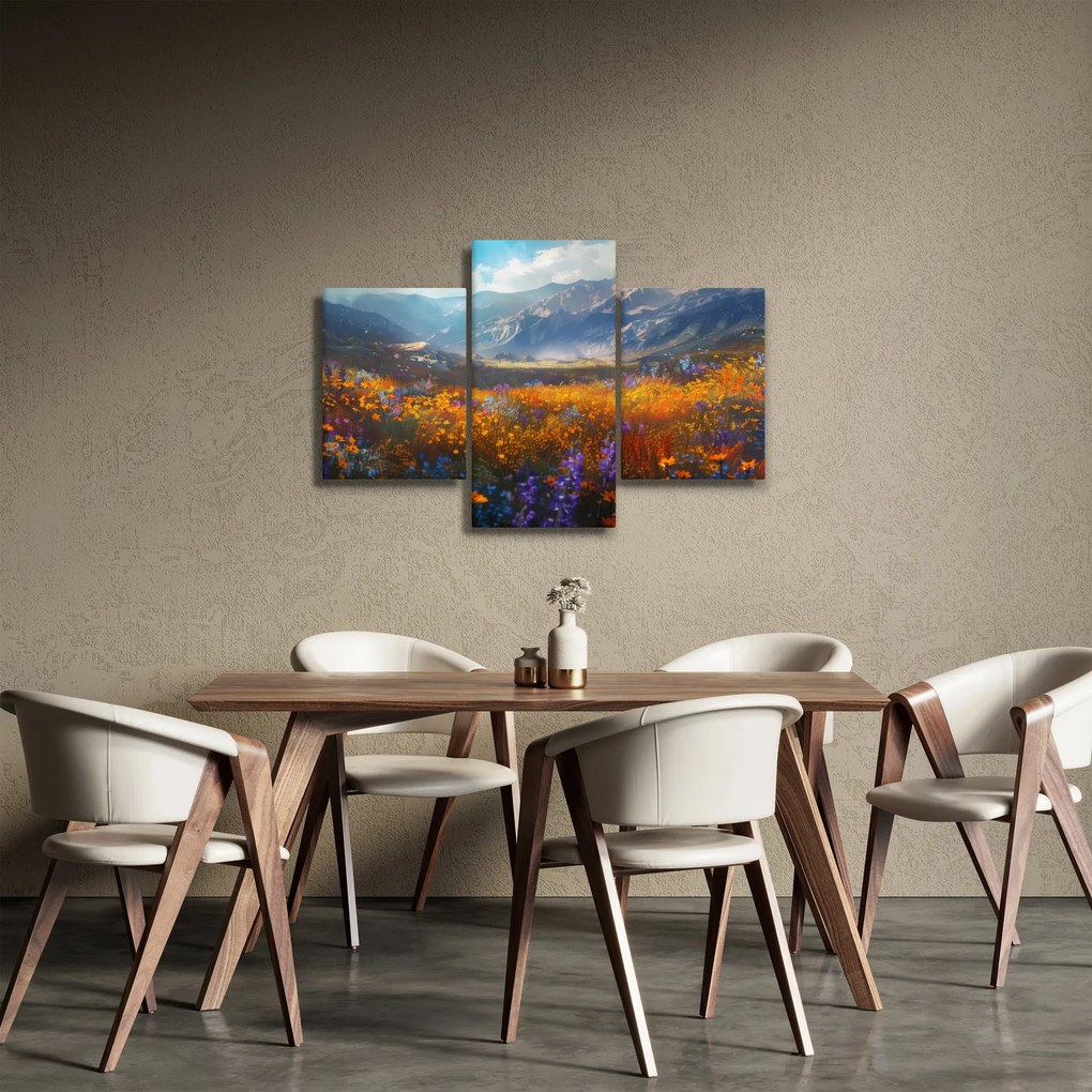 Tablou - Peisaj montan pictat II. (90x60 cm)