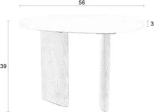 Măsuță auxiliară cu blat din marmură 37x56 cm Tanda – White Label