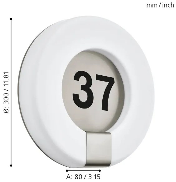 Eglo 98147 - LED Număr de casă MARCHESA LED/15W/230V IP44