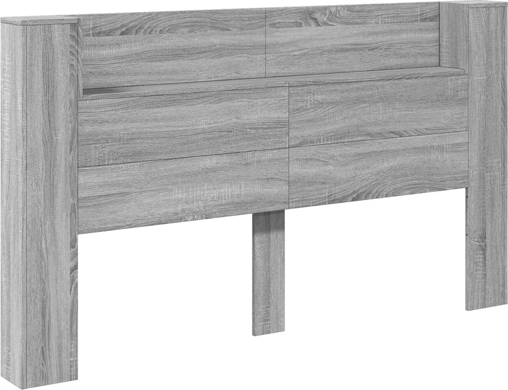 vidaXL Tăblie cap Gri Sonoma 180 x 16,5 x 103,5 cm Lemn compozit