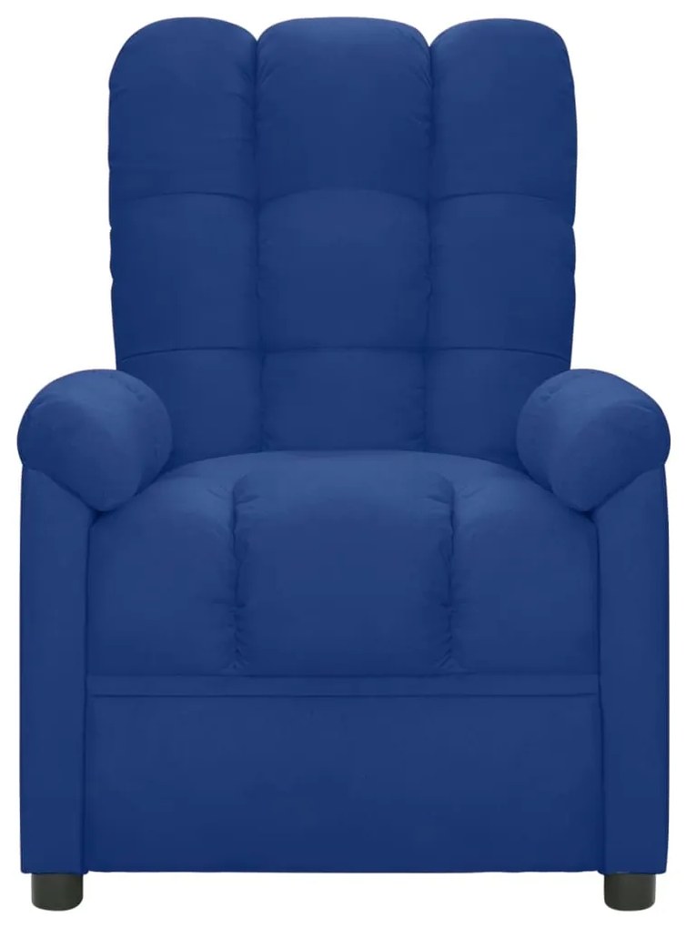 342743 vidaXL Fotoliu de masaj rabatabil, albastru, textil
