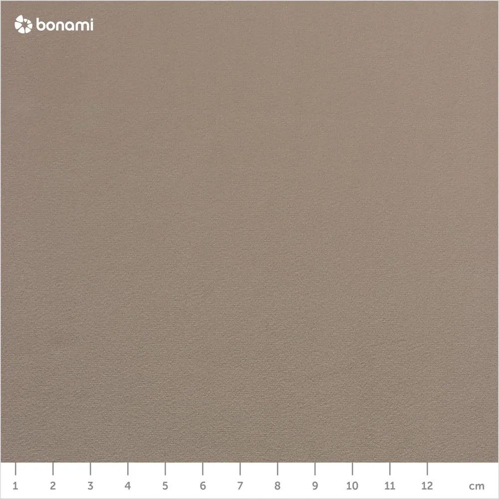 Pat matrimonial taupe tapițat cu somieră 160x200 cm Akela – Makamii
