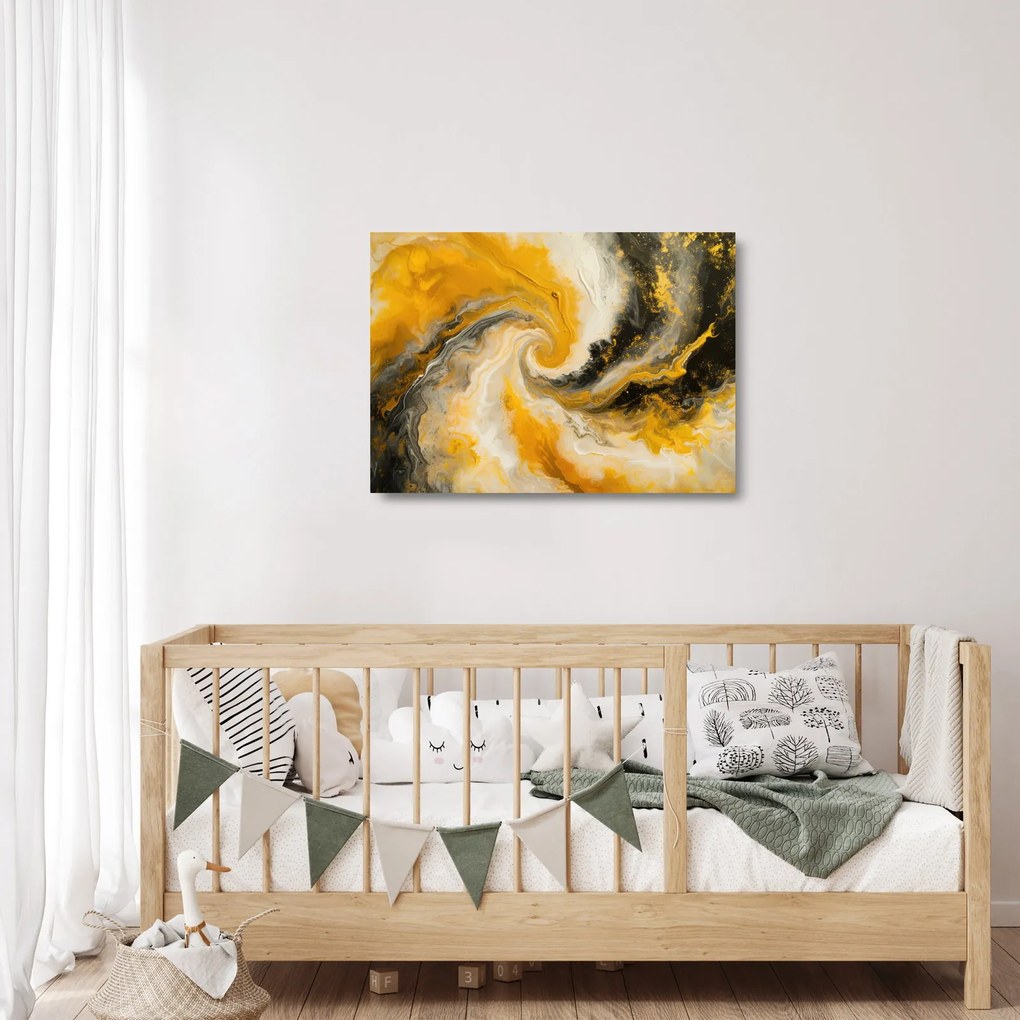 Tablou pe sticlă - Abstractizare în spirală (70x50 cm)