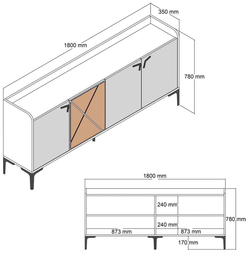 Dulap Venedikt (nuc + Antracit). 1072730
